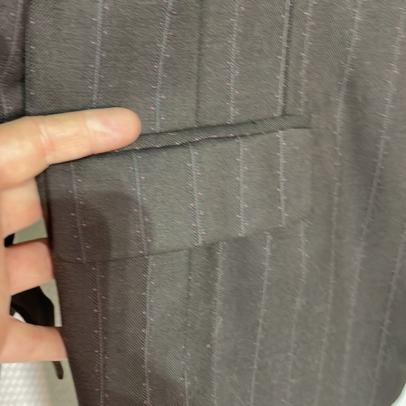 Charles Gray 10 brown pink wool blend 1 button longer style euc worn once - Picture 6 of 11